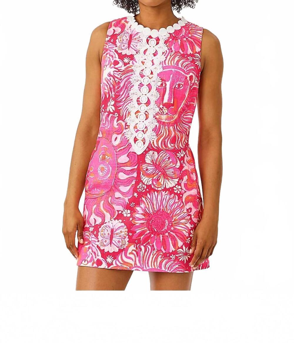 NEW LILLY PULITZER edita stretch shift dress in paradise punch oversized jims st